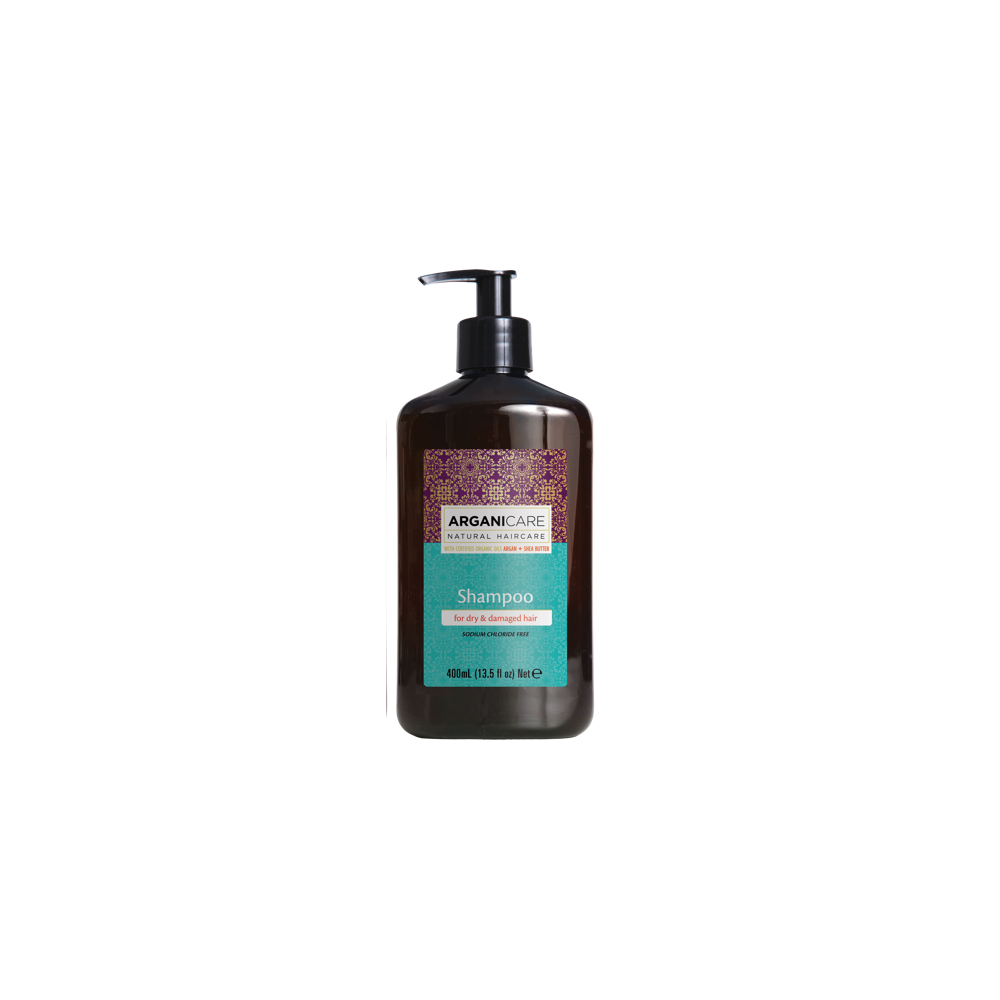 Arganicare ARGAN + SHEA BUTTER, szampon regenerujący do włosów z masłem Shea 400 ml