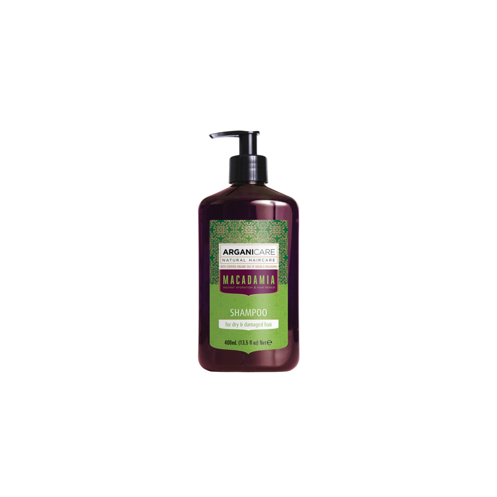 Arganicare MACADAMIA, szampon nawilżający do włosów zapobiegający rozdwajaniu się końcówek 400 ml