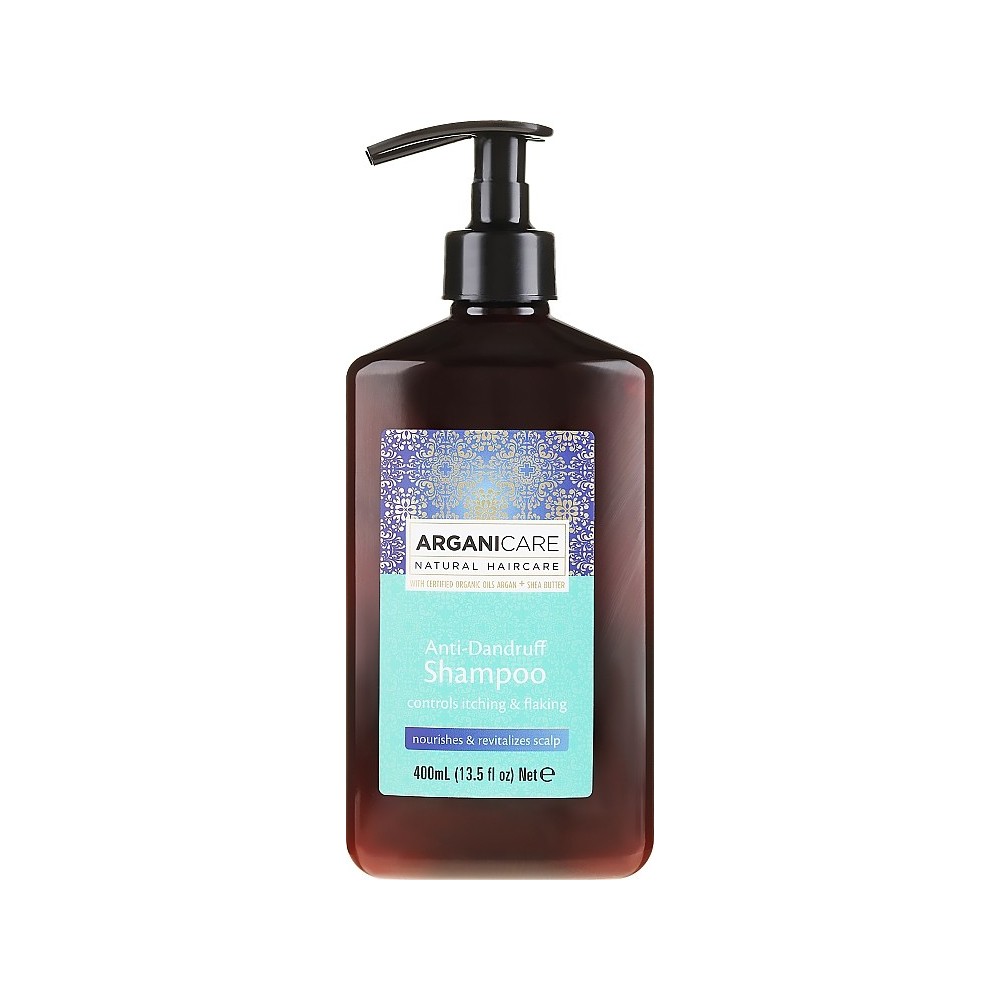 Arganicare ARGAN + SHEA BUTTER, szampon przeciwłupieżowy do włosów z masłem Shea 400 ml