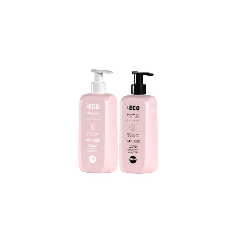 Mila Professional, zestaw oczyszczający i nadający objętości Pure Volume, szampon 250 ml + maska 250 ml