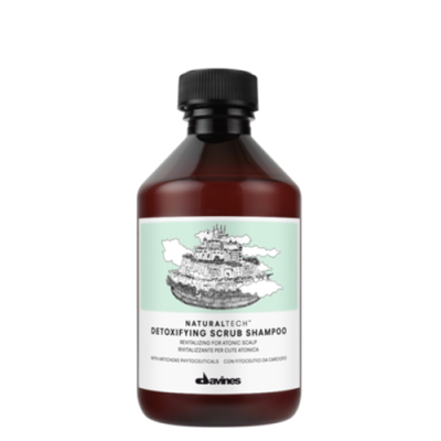 Davines Naturaltech Detoxifying Scrub Shampoo, szampon do zwiotczałych włosów i skóry głowy 250 ml