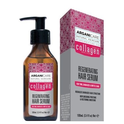 Arganicare Collagen, serum odbudowujące do włosów cienkich, z olejem Arganowym i Białkiem Kolagenowym 100 ml