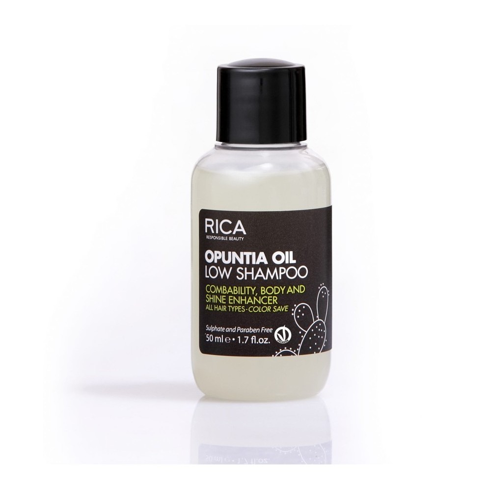 Szampon Rica Opuntia Oil Low Shampoo, Szampon niskopieniący, nadający połysk 50 ml
