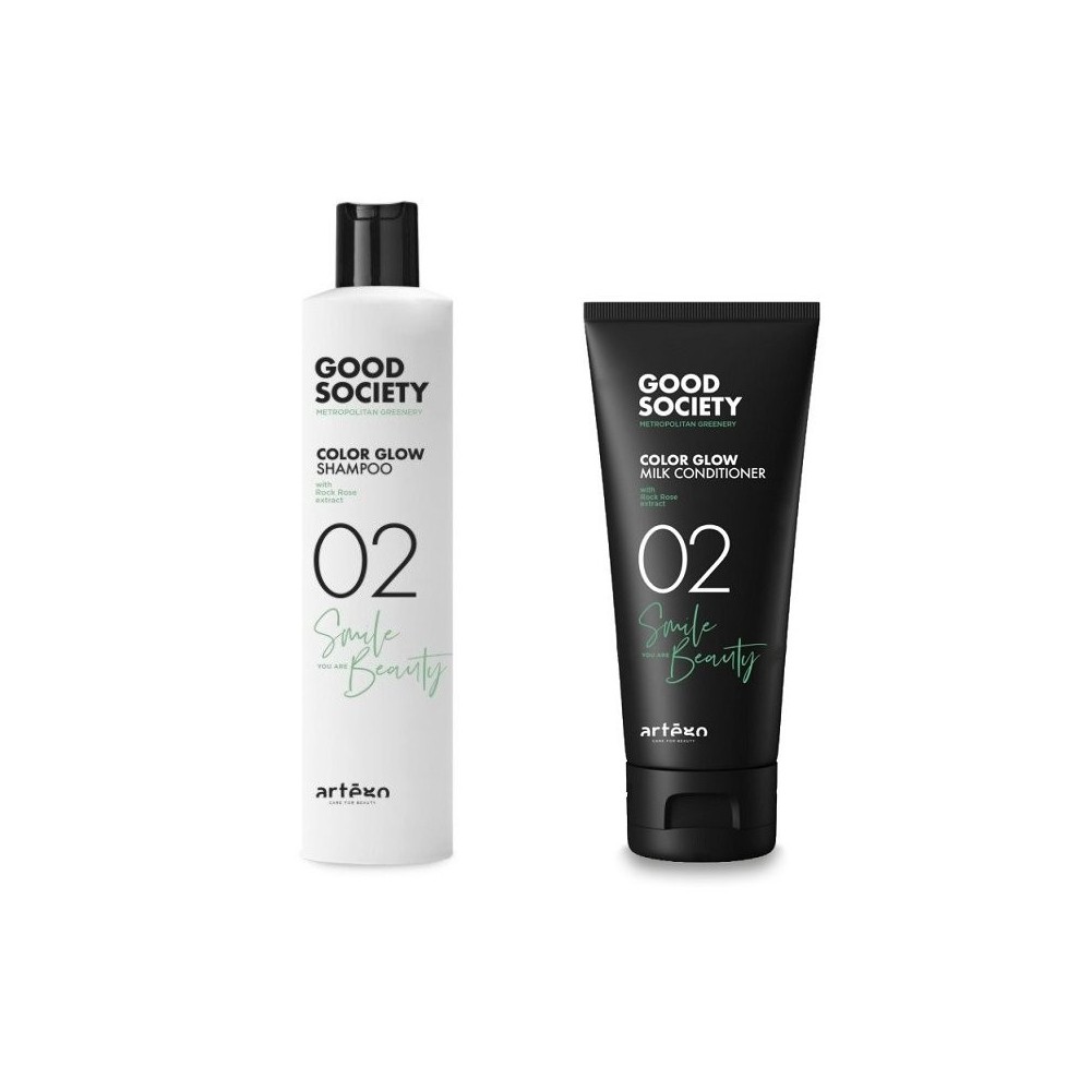 Artego Good Society COLOR GLOW, zestaw do pielęgnacji włosów szampon 250ml + odzywka 200ml