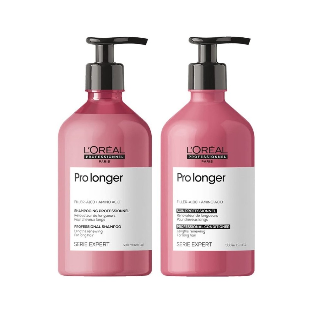LOREAL Pro Longer, zestaw do pielęgnacji włosów długich, cienkich, szampon 500ml + odżywka 500ml