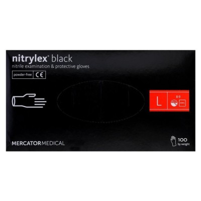 NITRYLEX rękawiczki nitrylowe jednorazowe czarne 100 szt.