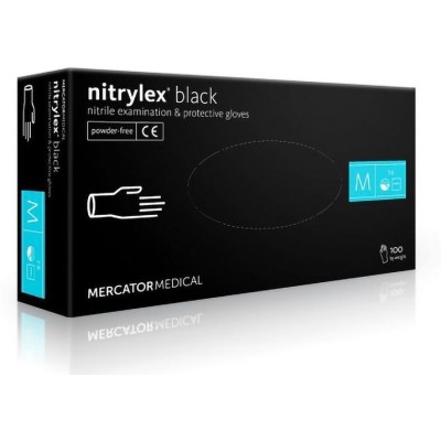 NITRYLEX rękawiczki nitrylowe jednorazowe czarne 100 szt.