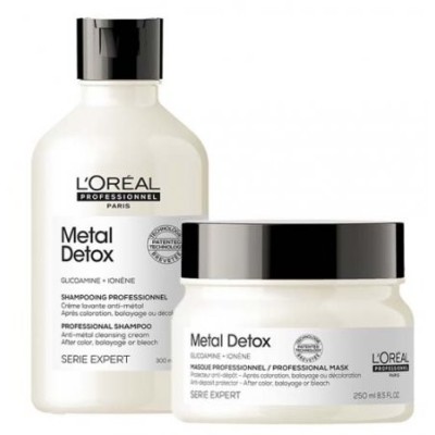 LOREAL SERIE EXPERT DETOX, zestaw po koloryzacji: szampon 300ml + maska 250ml
