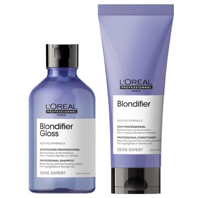 LOREAL SERIE EXPERT Blondifier GLOSS zestaw: szampon Gloss 300ml + odżywka 200 ml