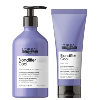 LOREAL SERIE EXPERT Blondifier Cool zestaw: szampon 500ml + odżywka 200 ml