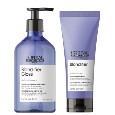 LOREAL SERIE EXPERT Blondifier zestaw: szampon Gloss 500ml + odżywka 200 ml