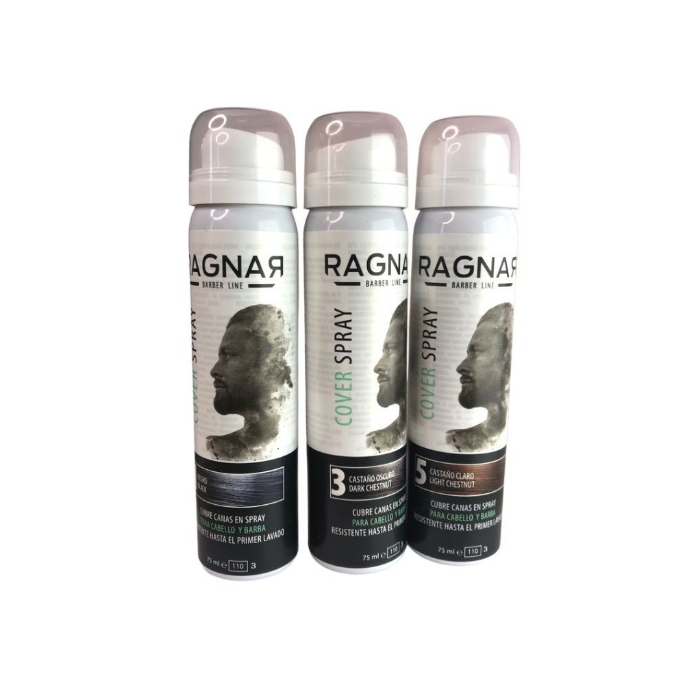 RAGNAR cover, spray korygujący kolor do włosów i brody 75ml 3 pak