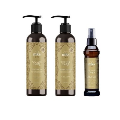 MKS Eco Zestaw do włosów farbowanych: szampon 296ml + odżywka 296ml + odżywka w sprayu 118ml