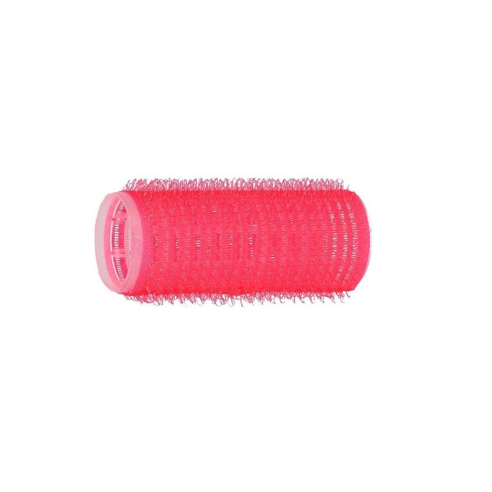 Comair wałki do włosów na rzepy 24mm/12szt różowe