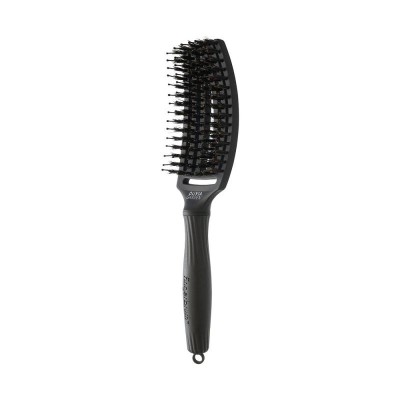 Olivia Garden Fingerbrush Full Black Medium, Szczotka do rozczesywania włosów suchych i mokrych