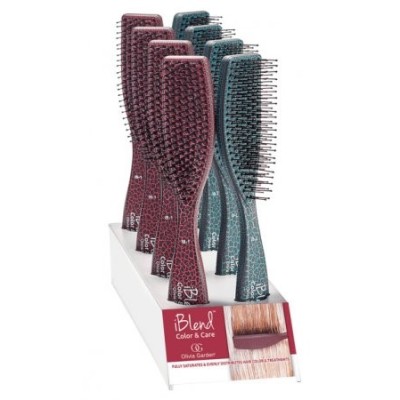 Olivia Garden iBLEND Color&Care zestaw szczotek do aplikowania kosmetyków na włosach, display 8 szt.
