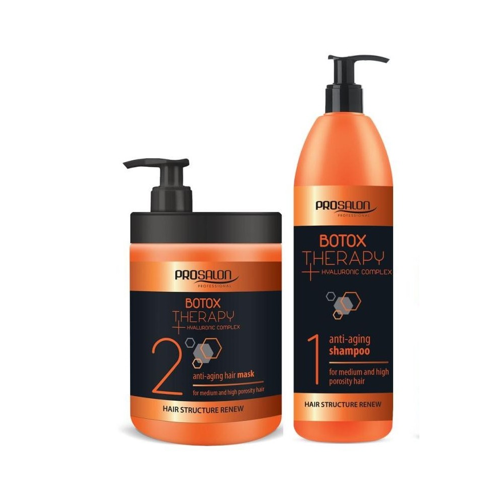 Zestaw Prosalon Botox na włosy: szampon 1000 ml + maska 1000 ml