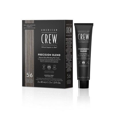 American Crew Precision Blend, odsiwiacz do włosów dla mężczyn, 5|6 Medium Ash / Średni popielaty, 3x40 ml