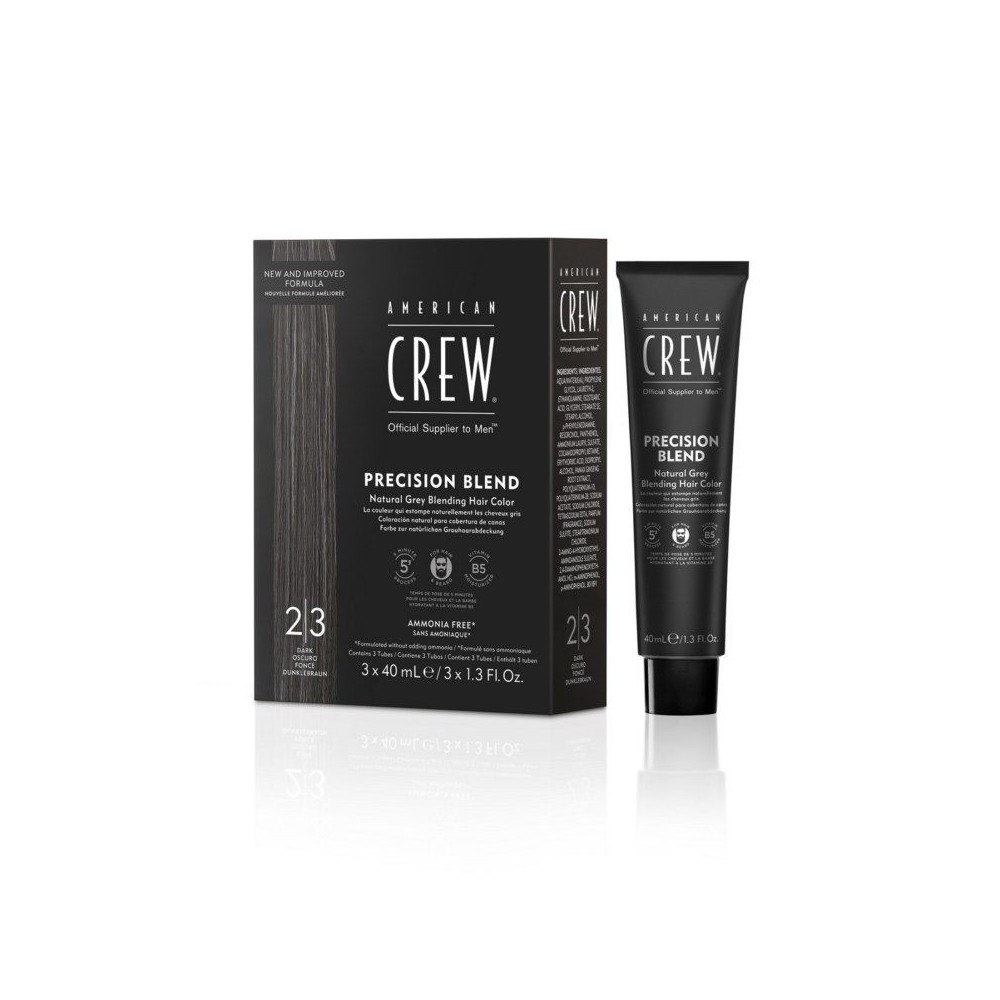 American Crew Precision Blend, odsiwiacz do włosów dla mężczyn, 2|3 Dark / Ciemny, 3x40 ml