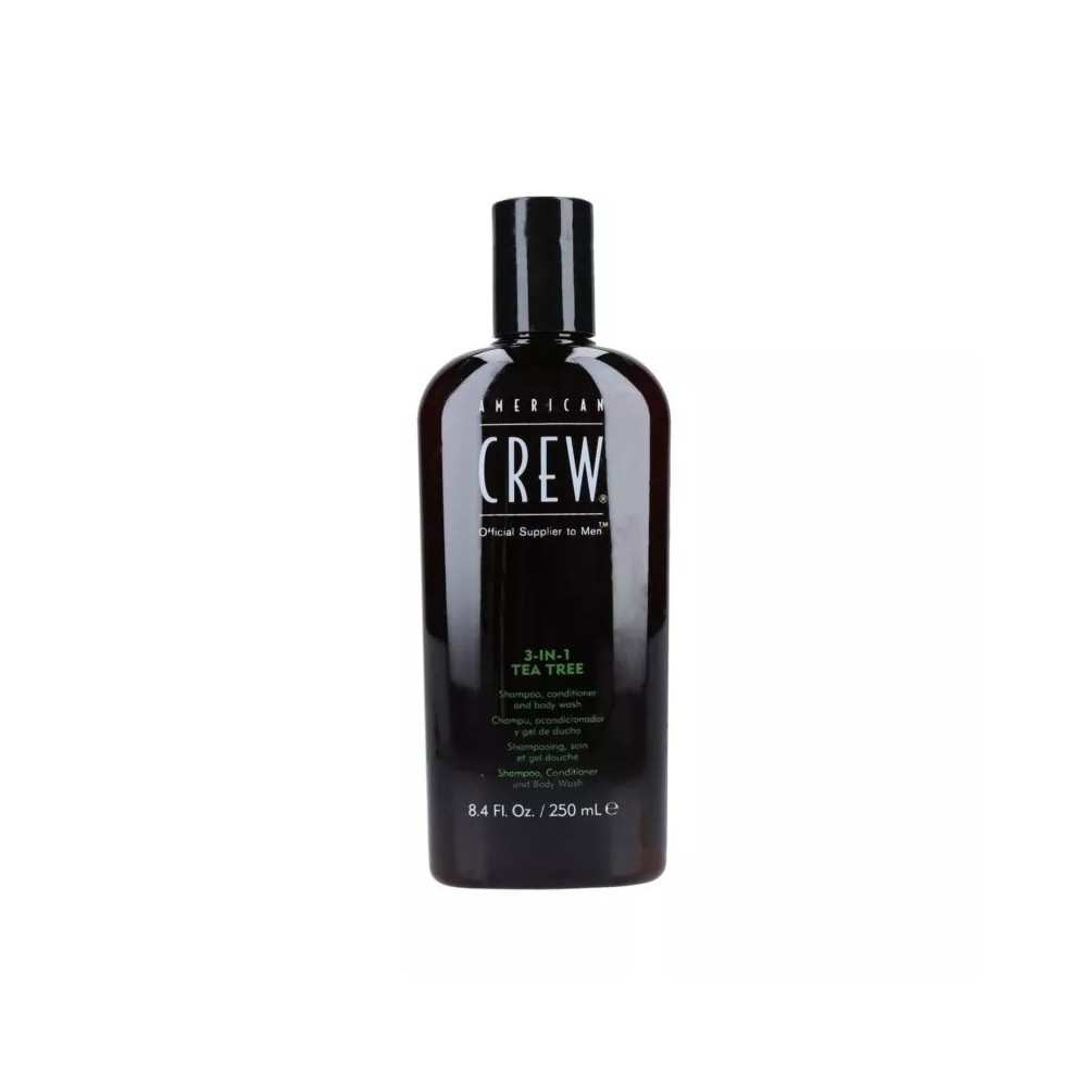American Crew Classic TEA TREE 3w1, szampon, odżywka i żel pod prysznic o zapachu drzewa herbacianego 250 ml