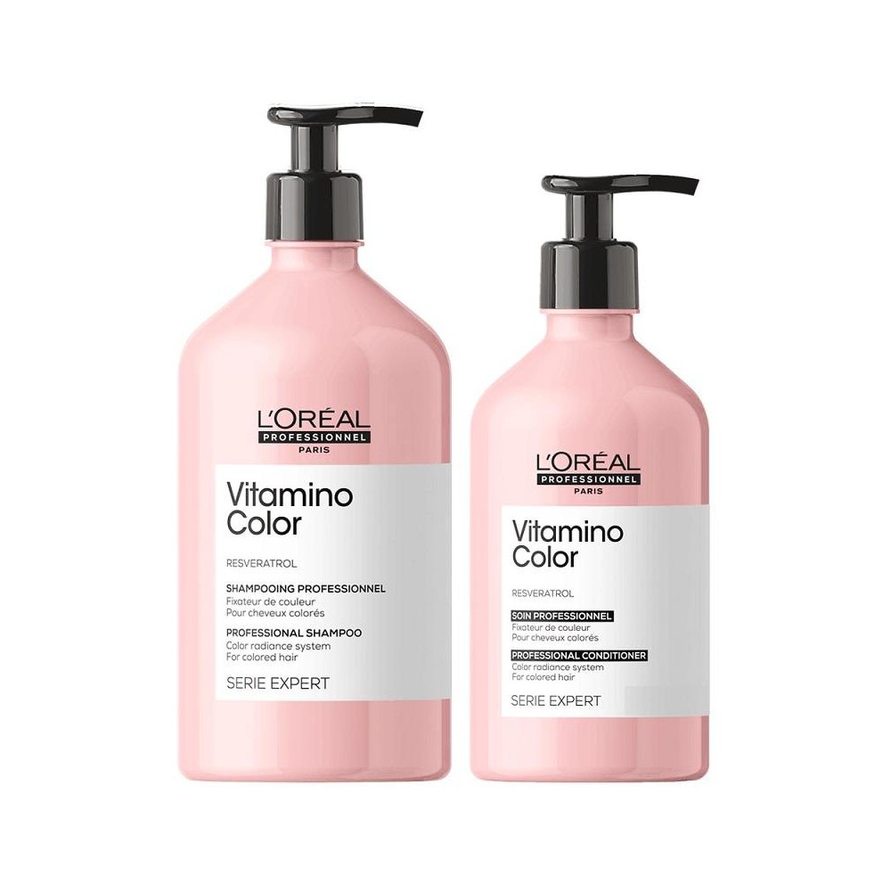 L'Oreal Serie Expert Vitamino Color duży zestaw: szampon 1500ml + odżywka 750ml