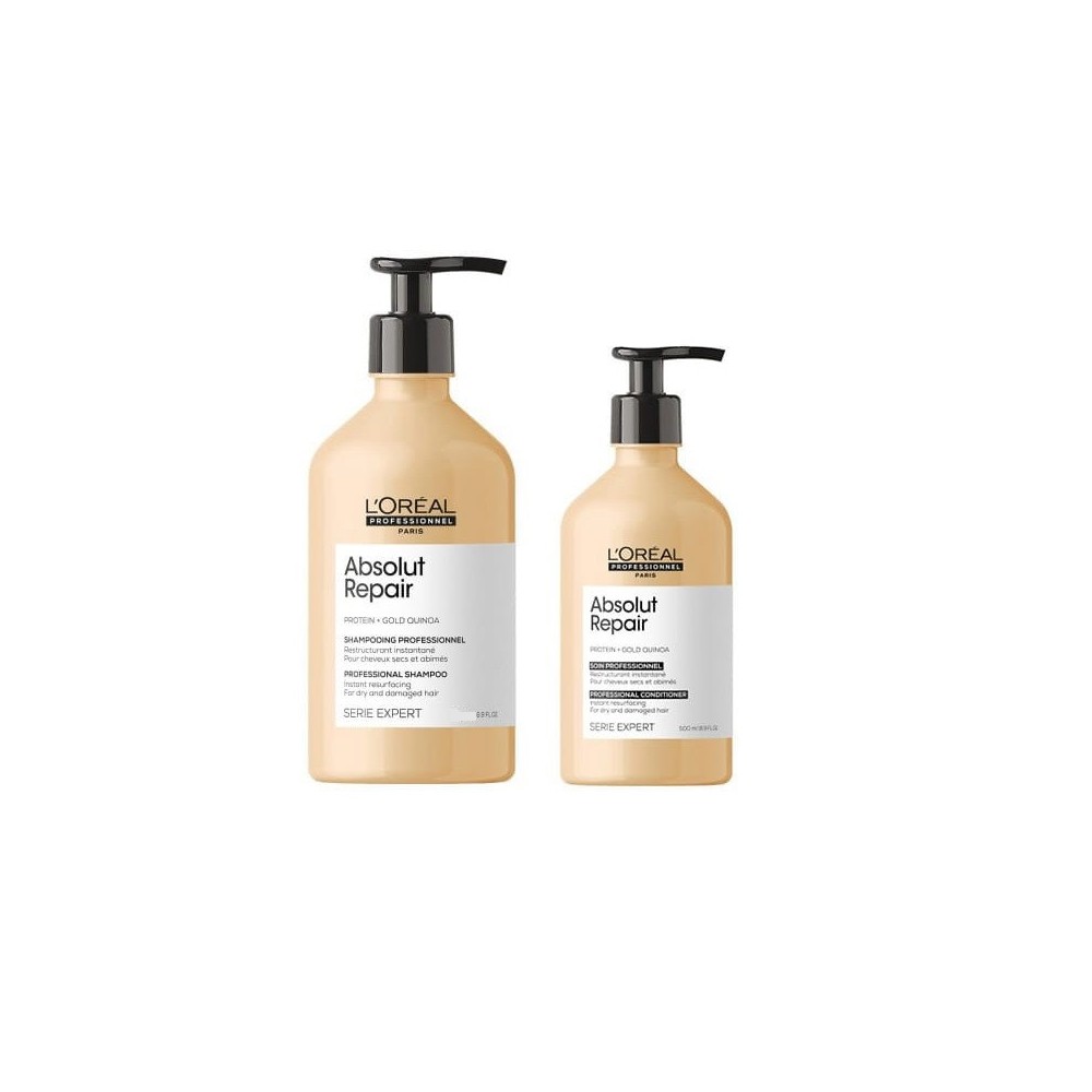 LOREAL SERIE EXPERT duży zestaw Absolut Repair: szampon 1500 ml + odżywka 750 ml