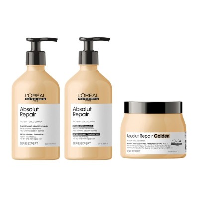 LOREAL SERIE EXPERT zestaw do włosów Absolut Repair 3x500ml : szampon + odżywka + maska