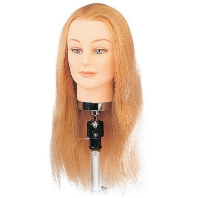 Głowa treningowa fryzjerska blond, włosy naturalne 50 cm, MILA TECHNIC