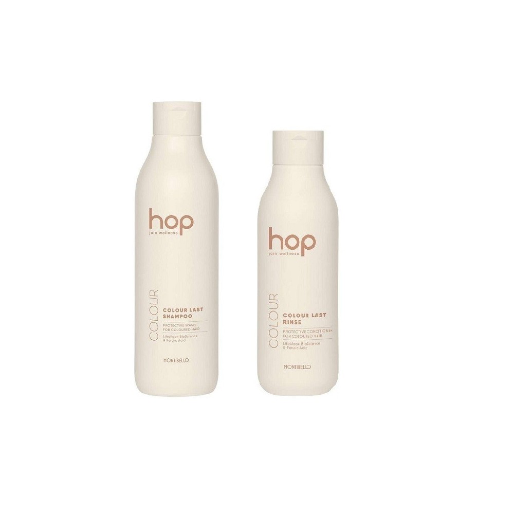 Montibello HOP Colour, zestaw do pielęgnacji włosów farbowanych szampon 1000ml + odzywka 750 ml