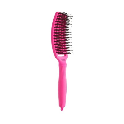 Szczotka Olivia Garden Fingerbrush do rozczesywania, seria Amazonki "Róż po zdrowie" Neon Pink, Profil