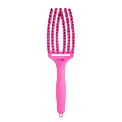 Szczotka Olivia Garden Fingerbrush do rozczesywania, seria Amazonki "Róż po zdrowie" Neon Purple