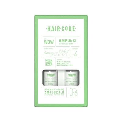 Ampułki Hair Code WOW, nadające blasku, z kwasami AHA, 4x5 ml