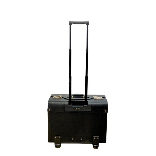 Kufer fryzjerski skórzany, walizka na kółkach BOX 40x22x46 cm, z rączką