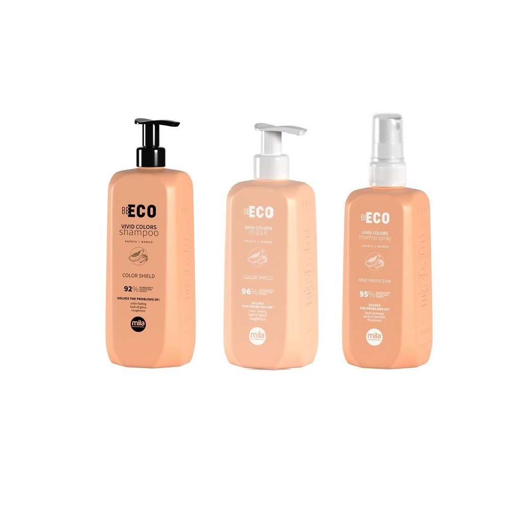 Mila PRO VIVID Colors, pielęgnacja włosów farbowanych: szampon 250 ml + maska 250 ml + Spray 250 ml