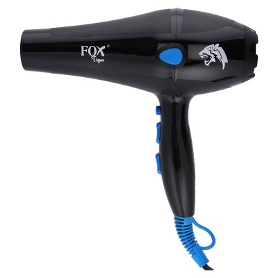 Suszarka FOX TIGER, duża moc 2400 W pozwala na szybkie suszenie włosów, z jonizacją