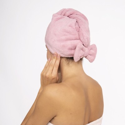 Turban na włosy różowy z kokardą, MoMo Way 3
