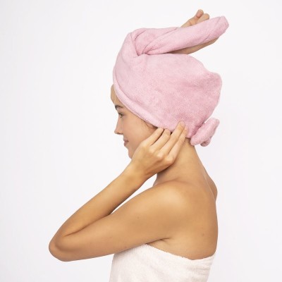 Turban na włosy różowy z kokardą, MoMo Way 5