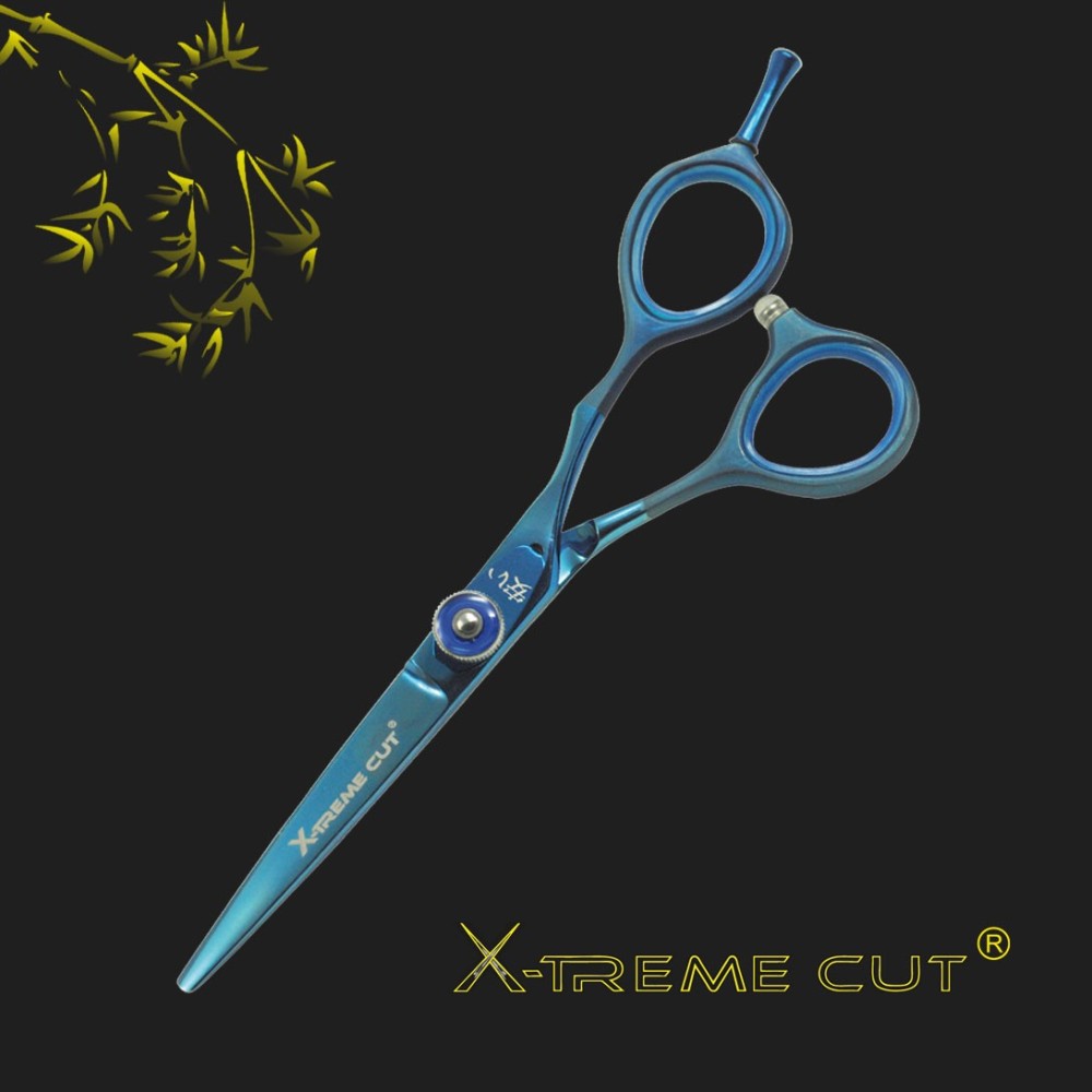 Nożyczki fryzjerskie XC-T55 Blue Titanium 5,5" Akashi