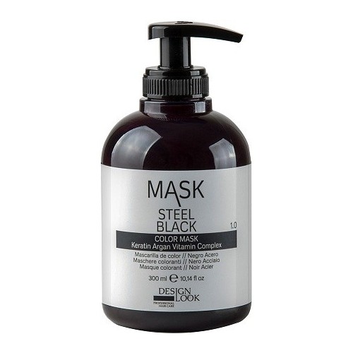 DESIGN LOOK maska do włosów COLOR MASK Intense Stell Black, do włosów czarnych, 300 ml