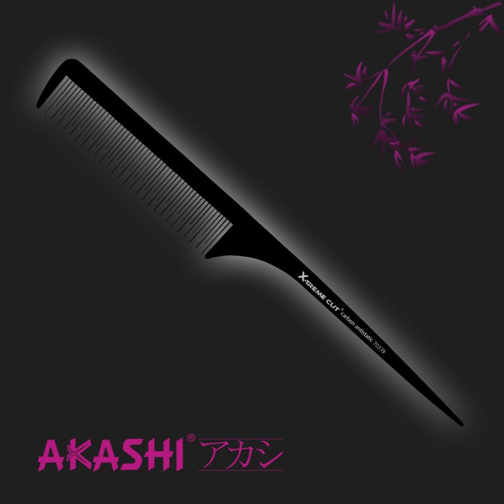 Grzebień Akashi 70339 szpilkowy 235mm Carbon